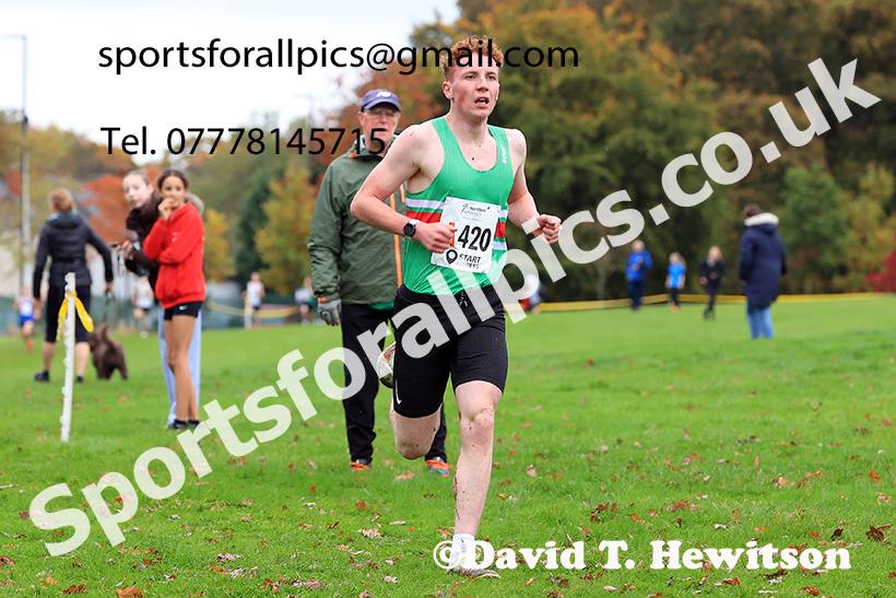 Mens under-17s, 2024 Northern Cross Country Relays, Graves Park, Sheffield.   Photo: David T. Hewitson/Sports for All Pics